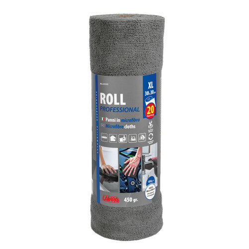 Rotolo professionale, panni microfibra lavabili - 20 strappi
