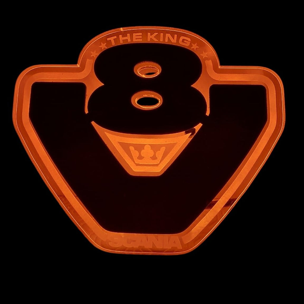 Coppia Logo Carene V8 - Plex Nero