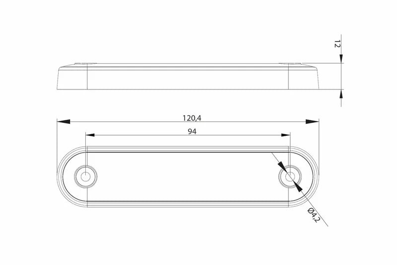 Luce ingombro 8 LED Trasparente – Bianco