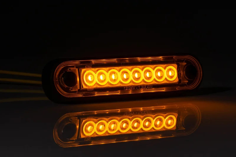 Luce ingombro 8 LED Trasparente - Ambra