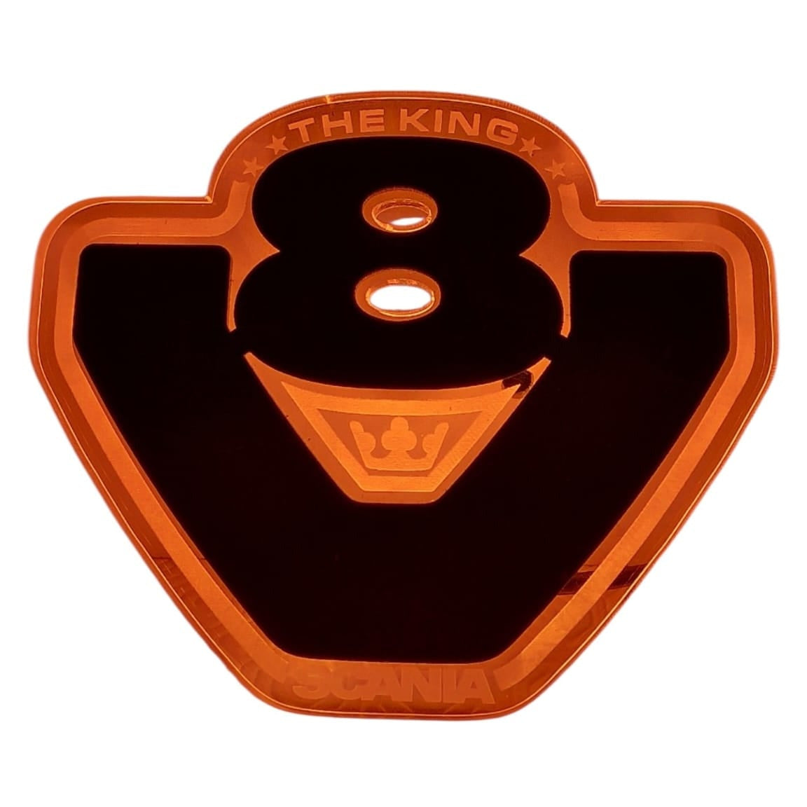 Coppia Logo Carene V8 - Plex Nero