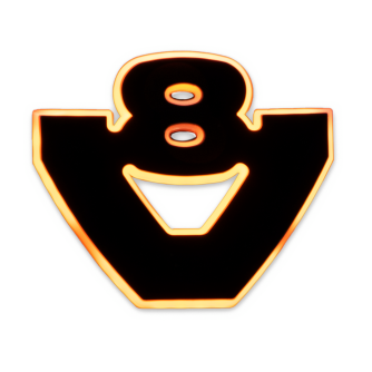 Logo V8 – Nero