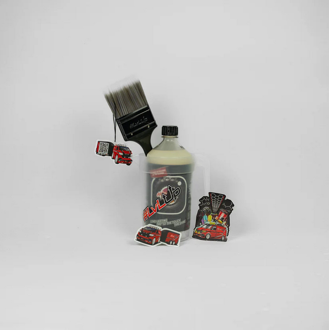 LvLUp Tireshine – 1000 ml – Nero Gomme - Kit Completo